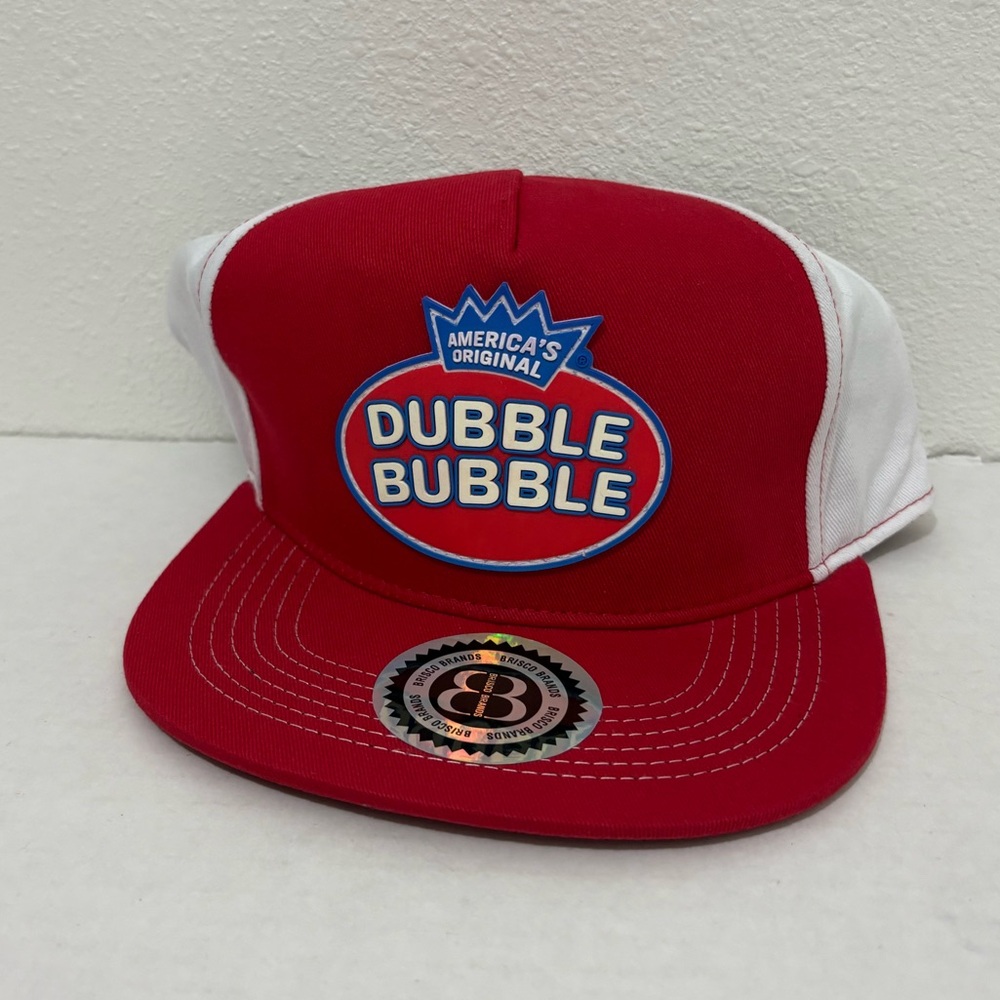 Brisco Brands Dubble Bubble Gum Snap Back Cap RED & White Cap